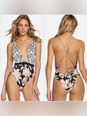 MAAJI One Piece Plunge Reversible Swimsuit
in Nightfall Parade 
Large 156